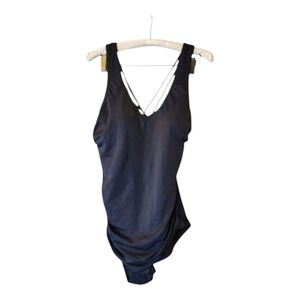 Dreamsuit Black One Piece Flattering Swimsuit Size 12